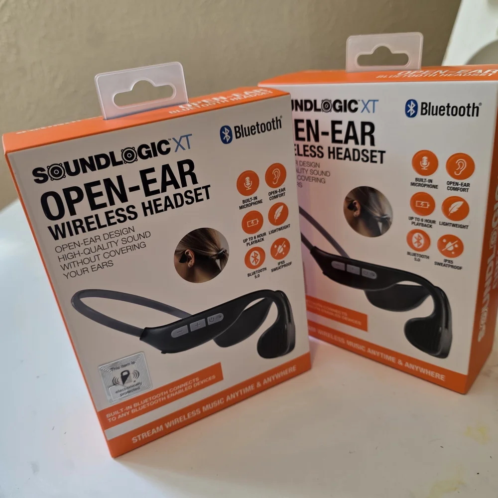 Black Open-Ear Wireless Headset